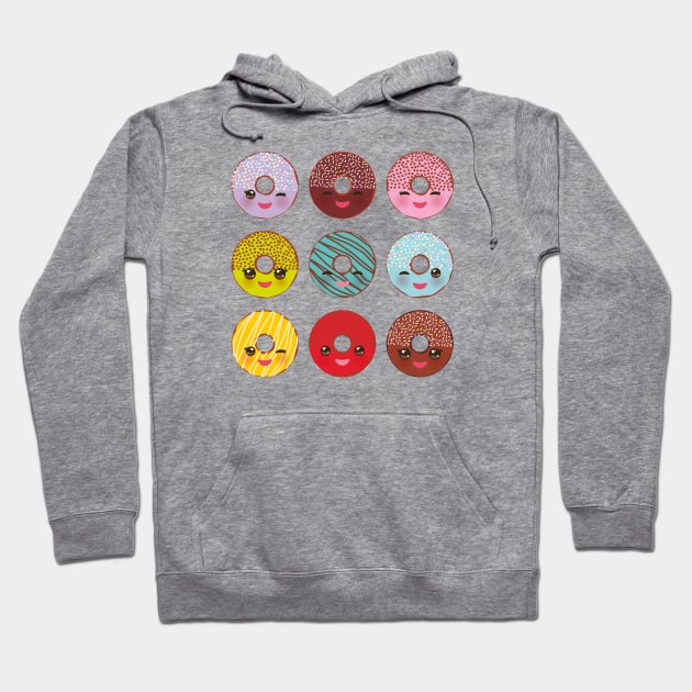 Sweet donuts set with icing and sprinkles Hoodie by EkaterinaP